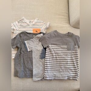 Bundle of four boys gray scheme tshirts 3T